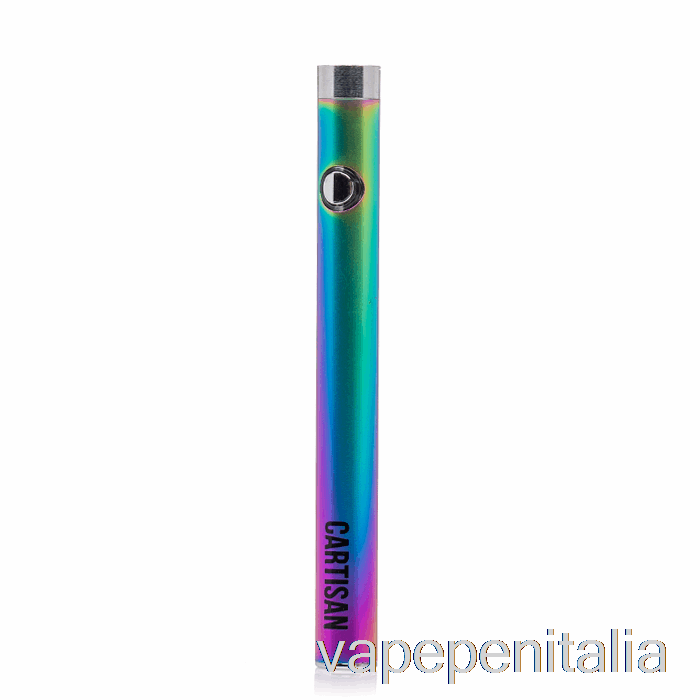 Penna Vape Cartisan Slim Button 280 510 Batteria Arcobaleno